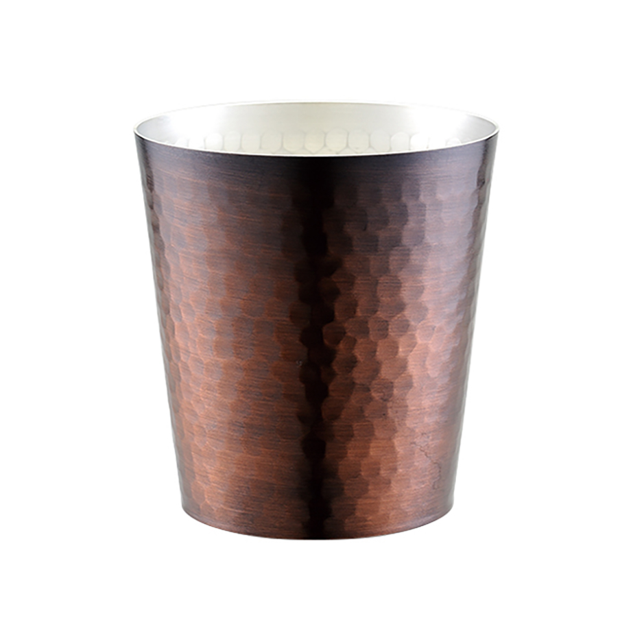 華_ロックグラス_槌目_ブロンズ